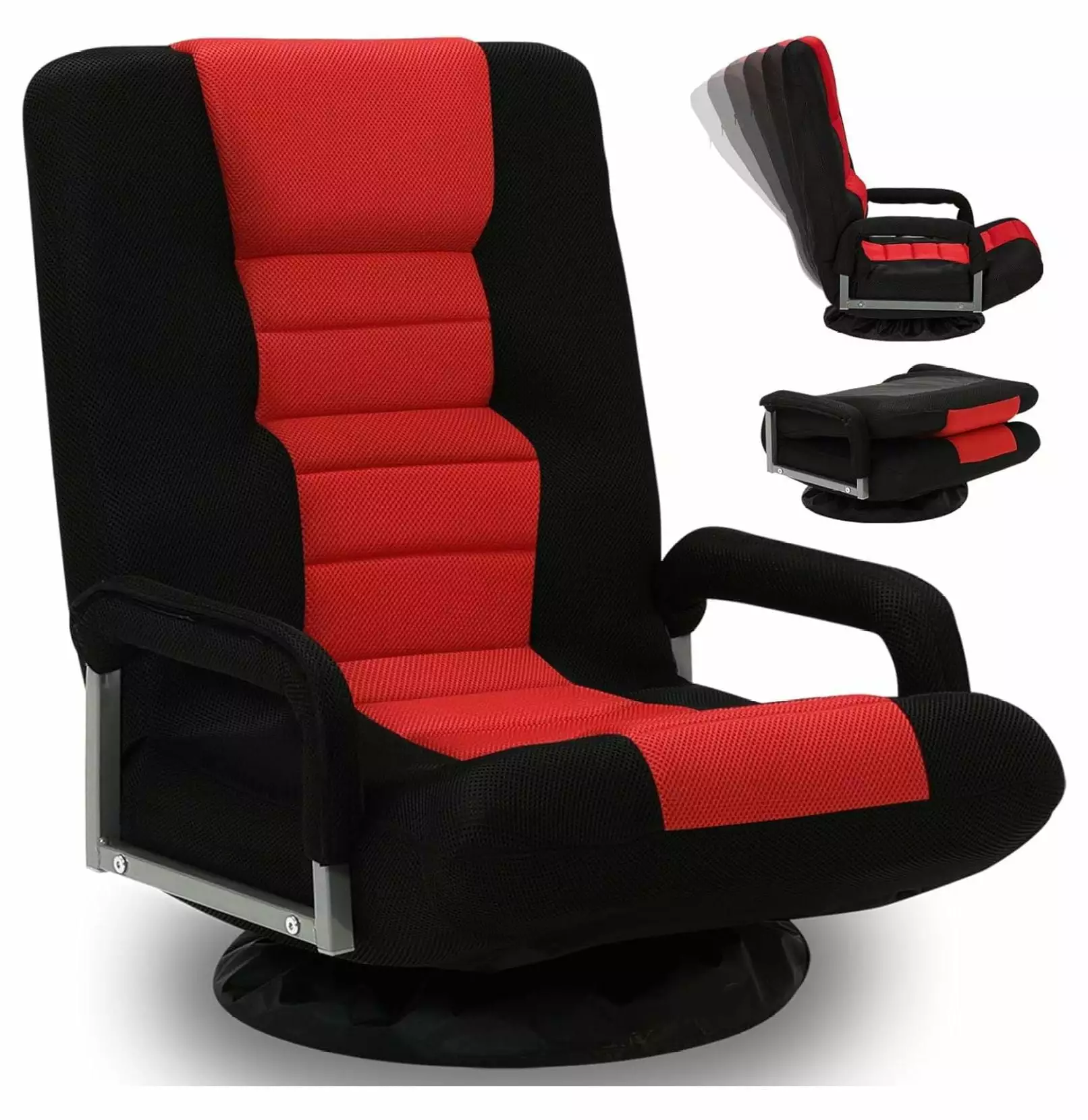 Swivel Gaming Chair Multipurpose Floor Rocker Armrest Lumbar Support 6 Adjustable Positions YOSITiuu