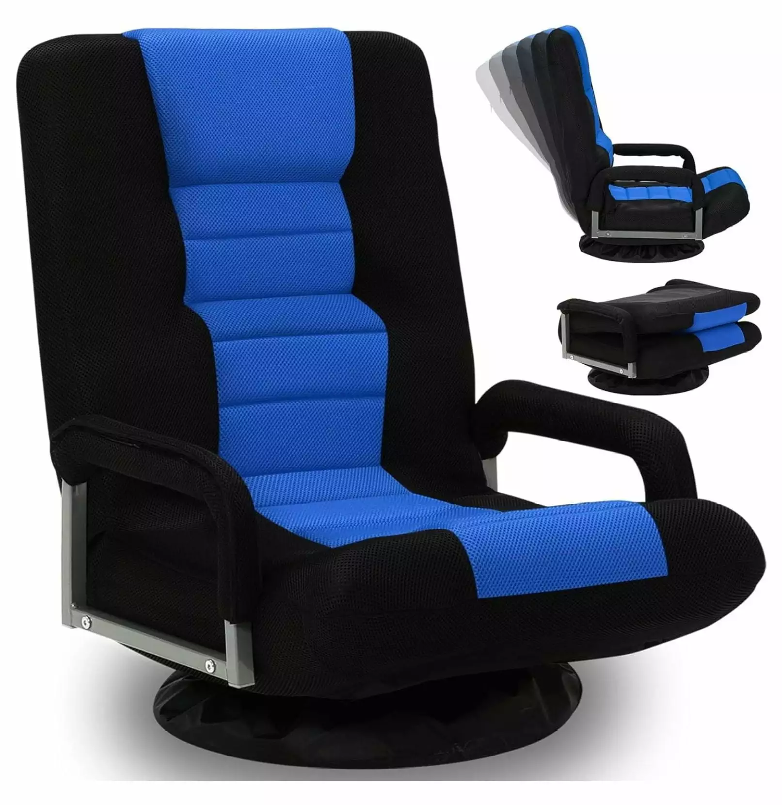 Swivel Gaming Chair Multipurpose Floor Rocker Armrest Lumbar Support 6 Adjustable Positions YOSITiuu
