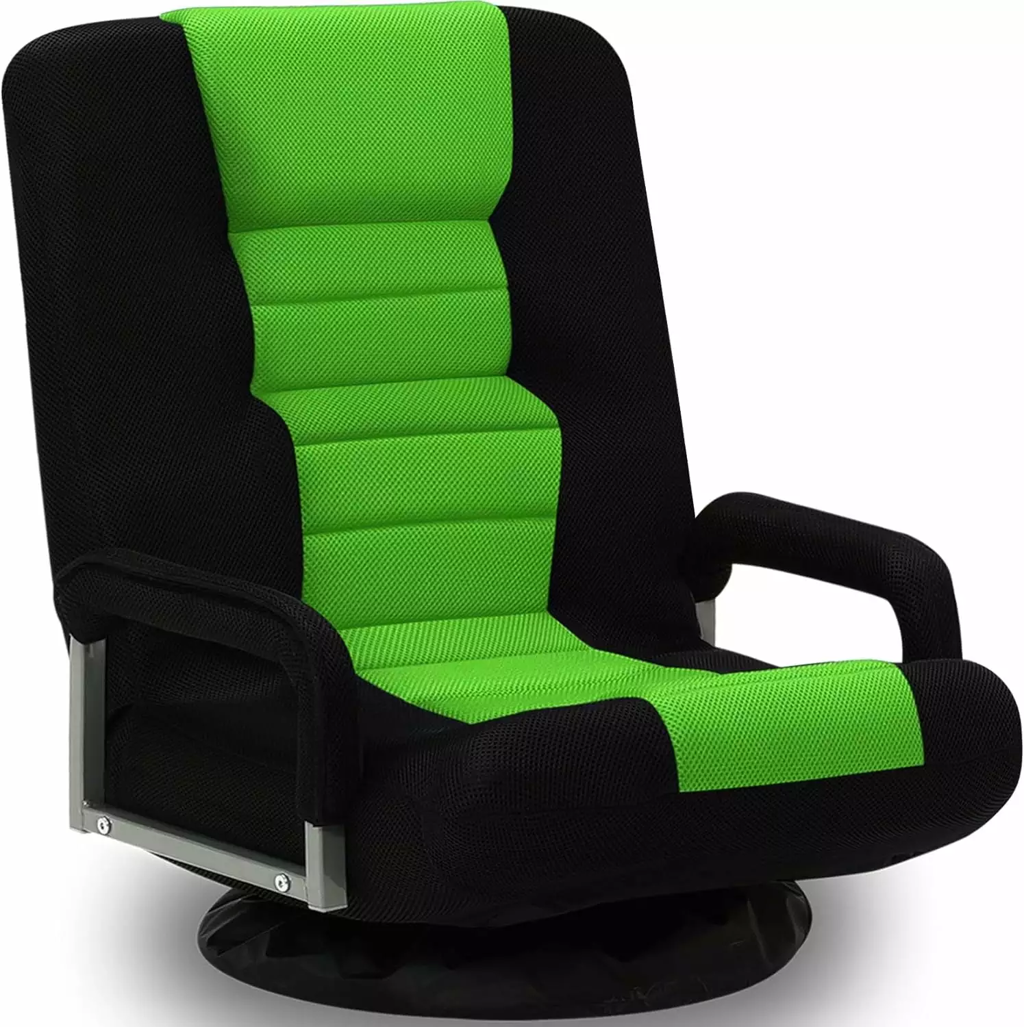 Swivel Gaming Chair Armrest Lumbar Support 6 Adjustable Positions Adults Kids Green ZKQ