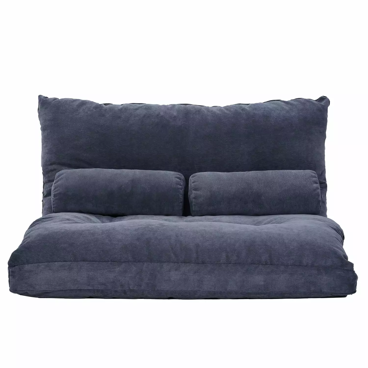 Roomfitters Adjustable Folding Futon Sofa Two Pillows - Antique Navy Gaming Sofa