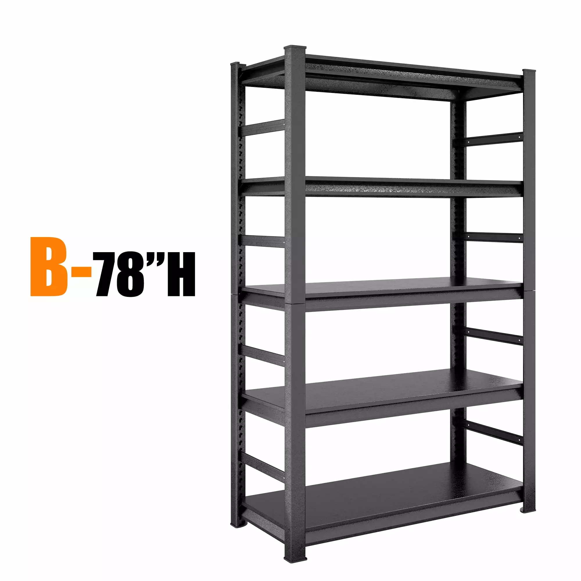 5 Tier Heavy Duty Metal Shelving Unit Adjustable Storage Rack Kitchen Garage SMHZ