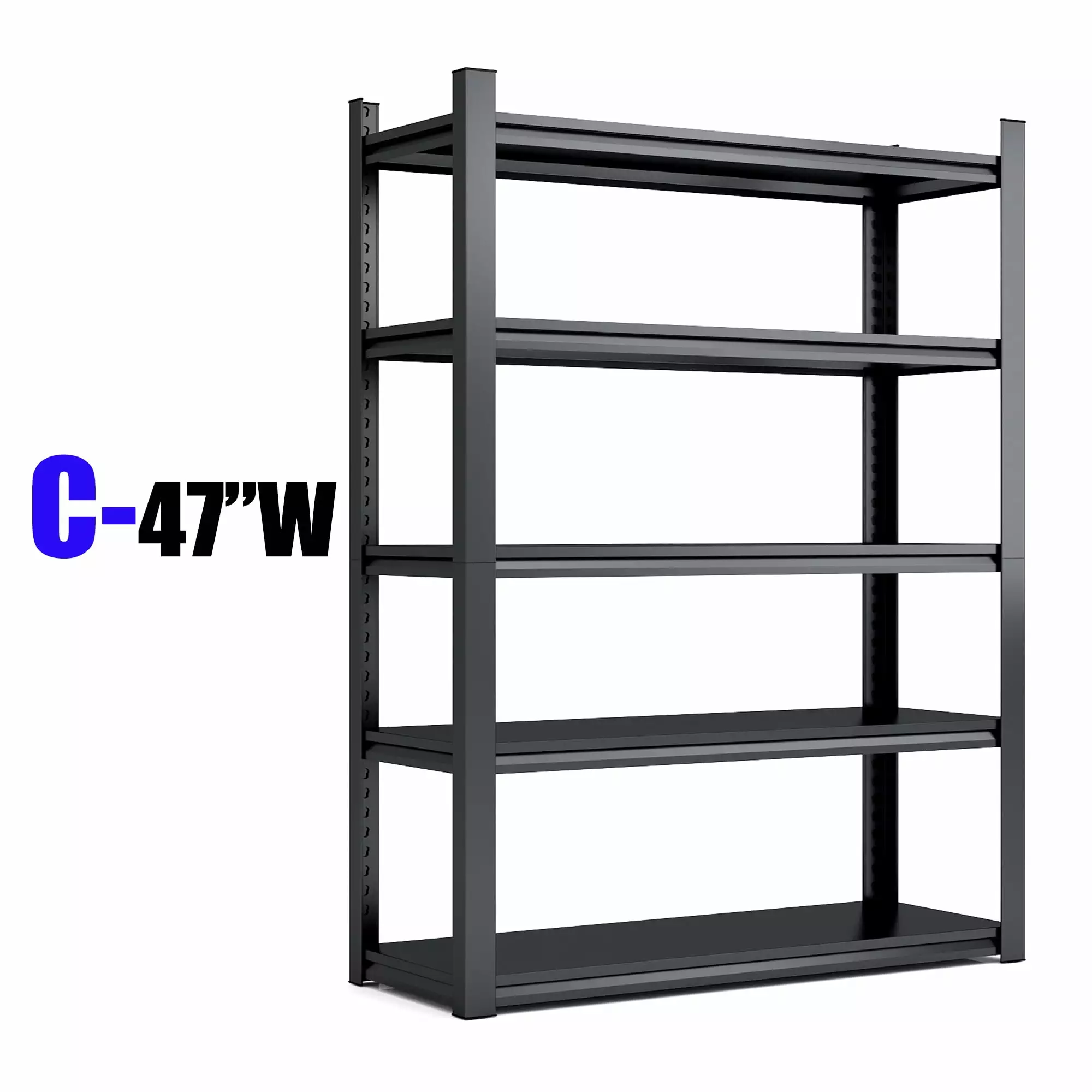 5 Tier Heavy Duty Metal Shelving Unit Adjustable Storage Rack Kitchen Garage SMHZ