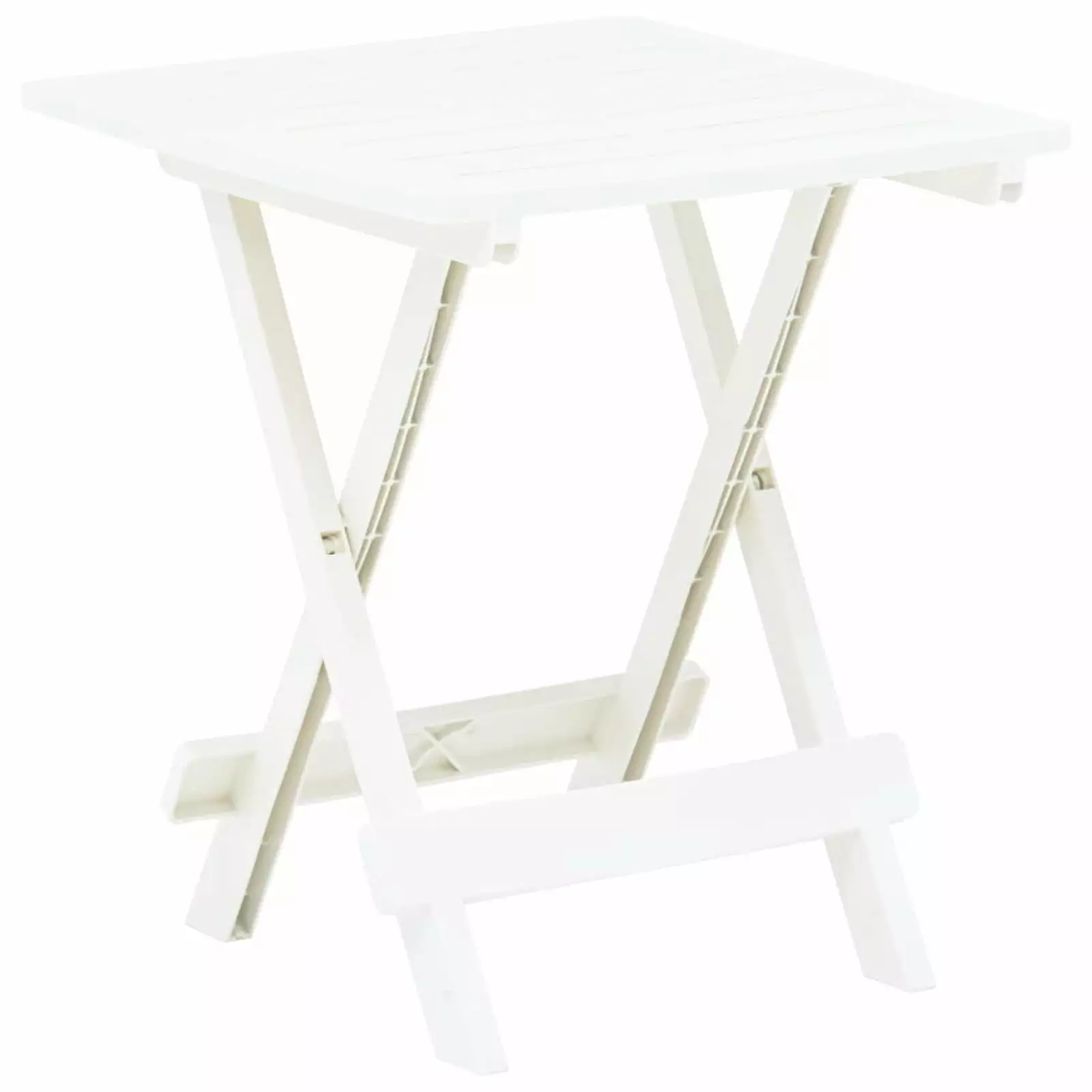 Folding Garden Table White 17.7x16.9x19.7 Inches Portable Outdoor Table