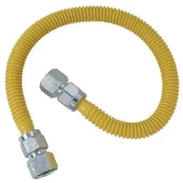 Gas Appliance Connector SC Series Pro-Coat Stainless Steel 24-Inch Safe Gas Line Connections Various