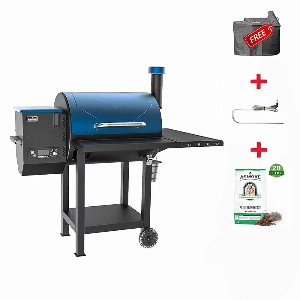ASMOKE Tahoe Blue AS660N-1 8 1 Grill 20 lbs Applewood Pellets