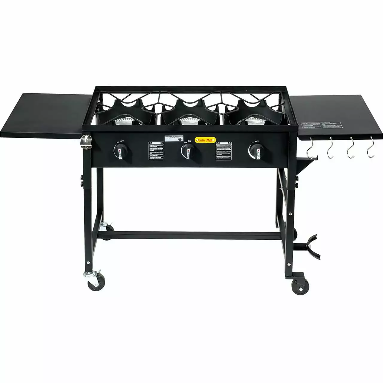 Barton 3 Burner 87000BTU Gas Propane Cooker Outdoor Camping Picnic Stove Stand BBQ Grill