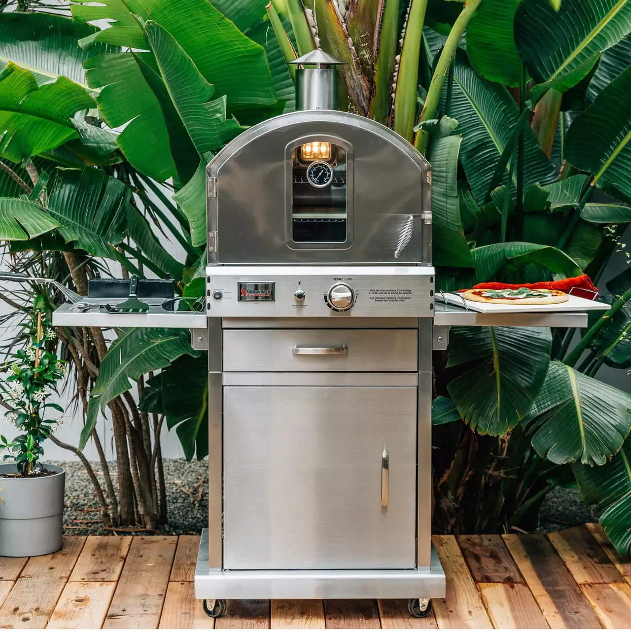 Summerset Grills Freestanding Portable Gas Liquid Propane Outdoor Pizza Oven SS-OVFS-LP