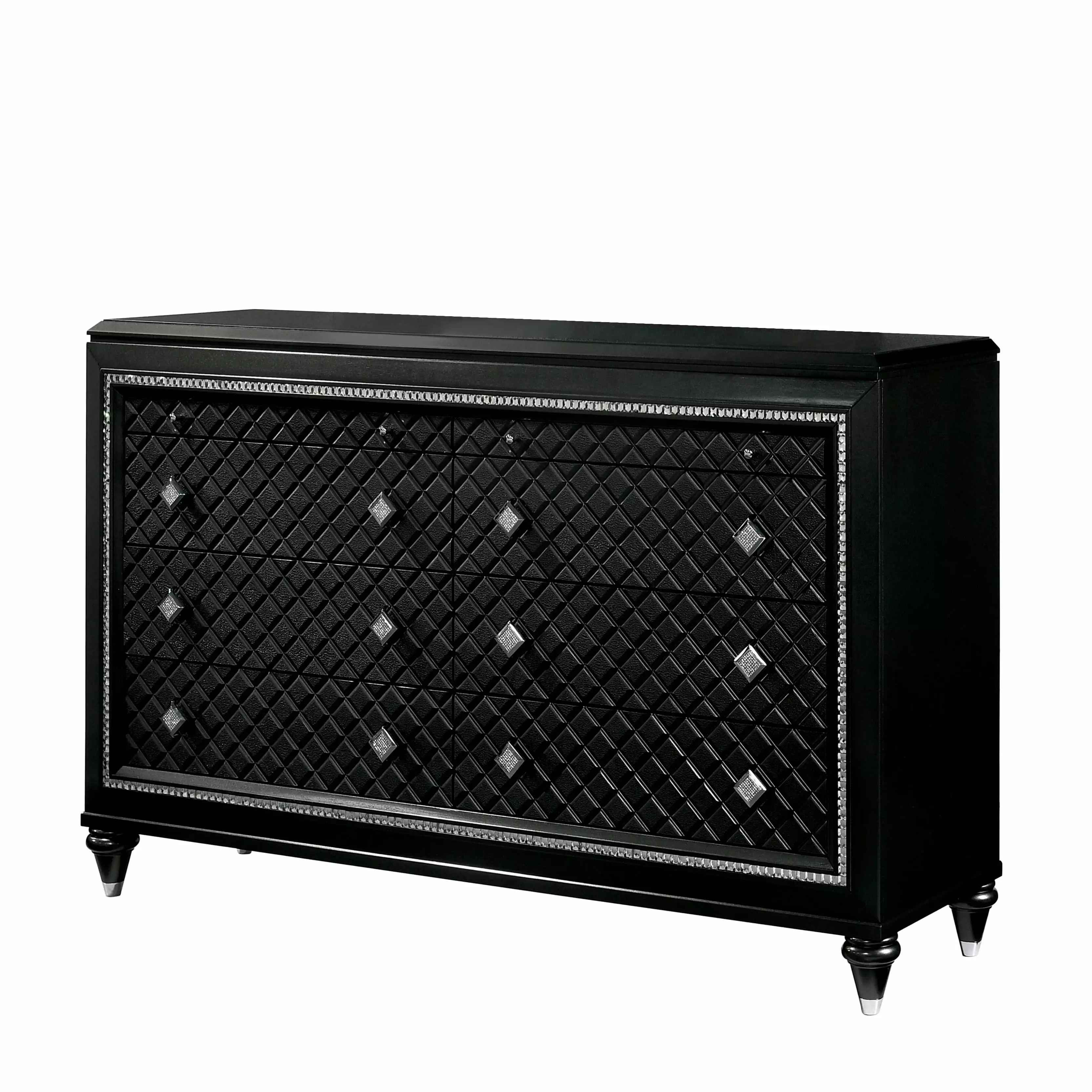 Furniture America Braylene Glam 8-Drawer Dresser Metallic Gray
