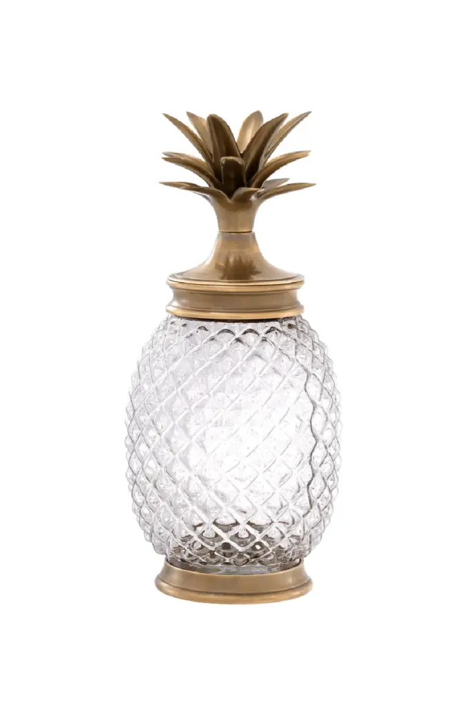 Glass Pineapple Jar Eichholtz Hayworth Unique Kitchen Storage Canister