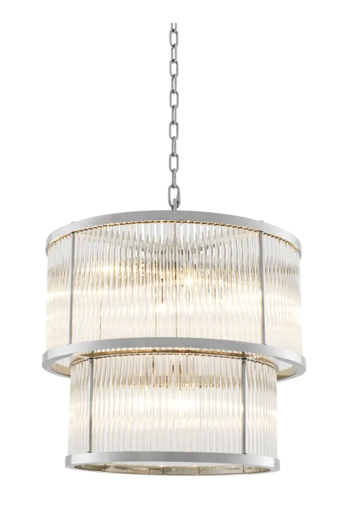 2 Tier Glass Chandelier Eichholtz Pasadena Elegant Ceiling Light