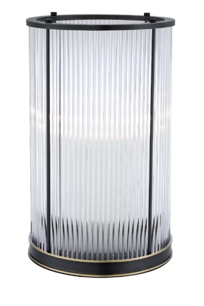 Eichholtz Mayson Bronze Rim Glass Hurricane Large Size Centerpiece