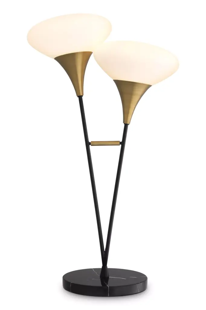 Elliptical Glass Table Lamp Eichholtz Duco Contemporary Decor