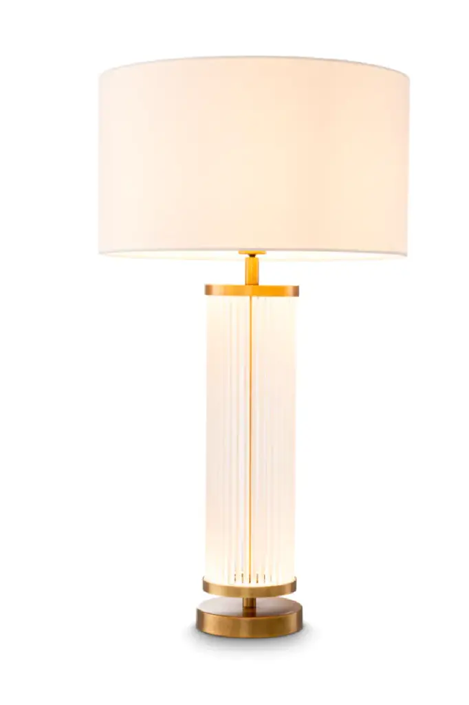 Frosted Glass Table Lamp Eichholtz Thibaud Contemporary Living Room Decor