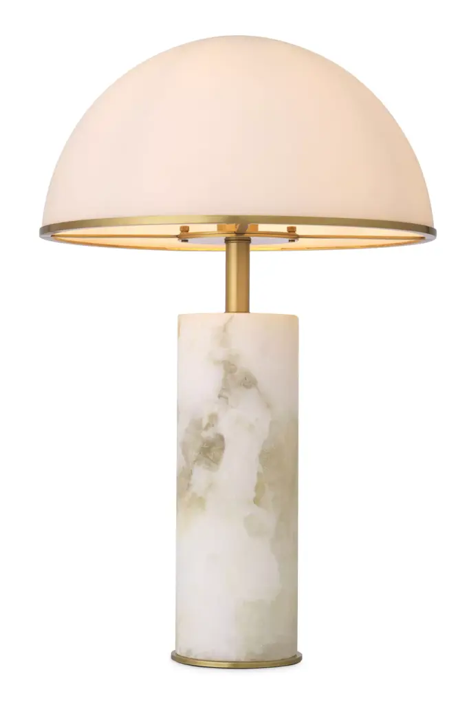 Glass Dome Table Lamp Eichholtz Vaneta Elegant Home Office Lighting