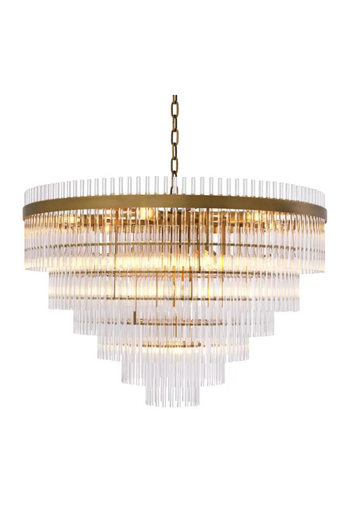 Cascading Glass Rods Chandelier Eichholtz East Elegant Ceiling Light