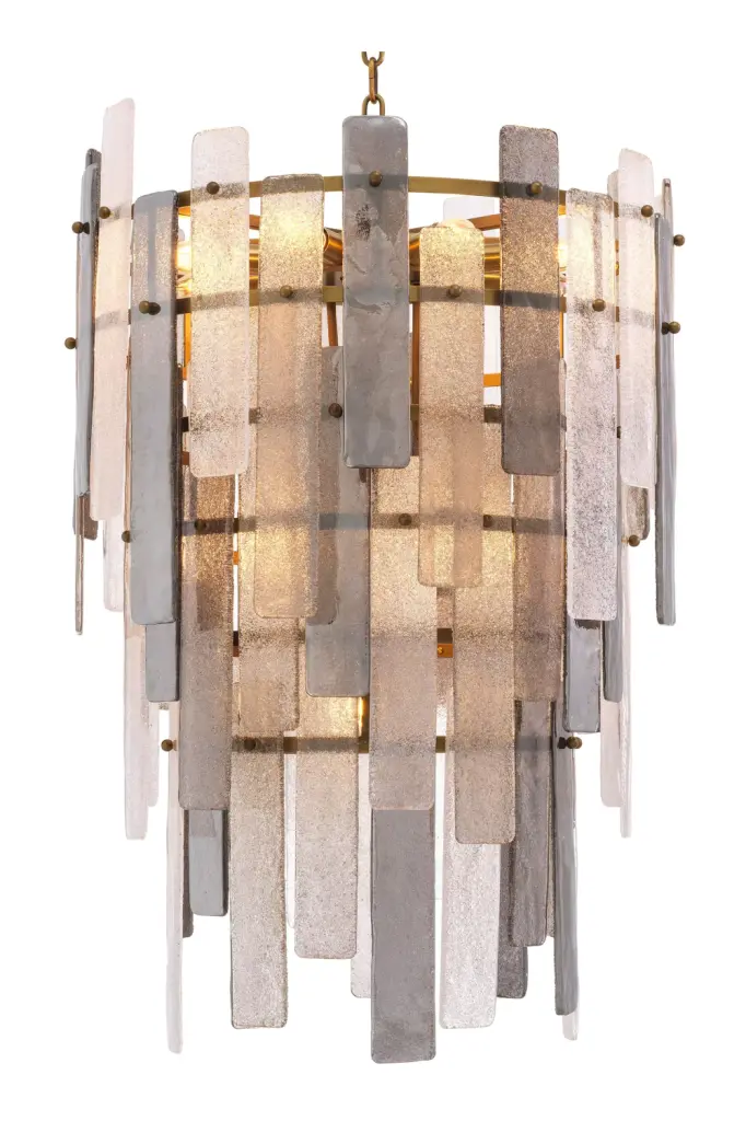 Glass Sheets Contemporary Chandelier Eichholtz Greyson Modern Lighting
