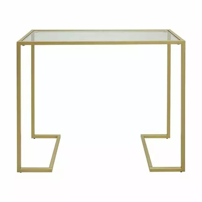 Carolina Classics Monaco Tempered Glass Top Console Table Gold Console Carolina Classic Furniture