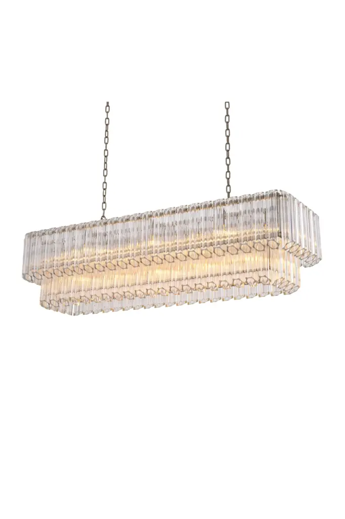 Clear Glass Tubes Chandelier Eichholtz Vittoria Elegant Lighting Fixture