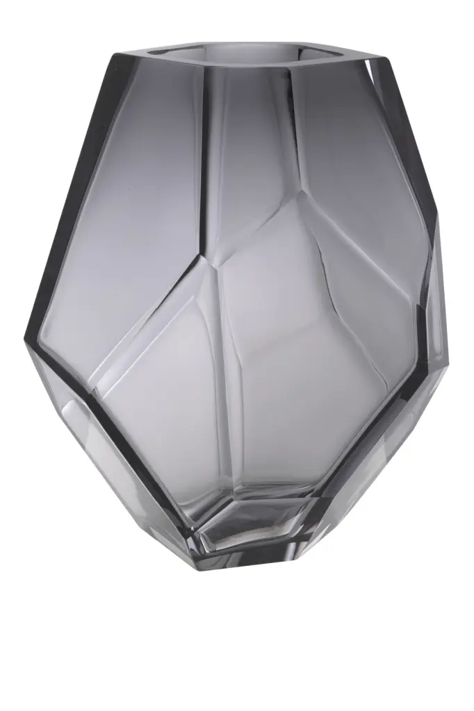 Gray Handblown Glass Vase Eichholtz Martina Modern Home Decor