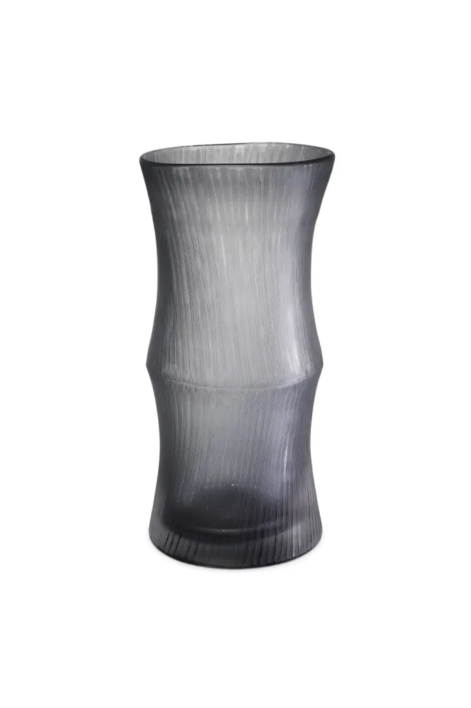 Hand Blown Glass Gray Vase Eichholtz Thiara Modern Home Accessory