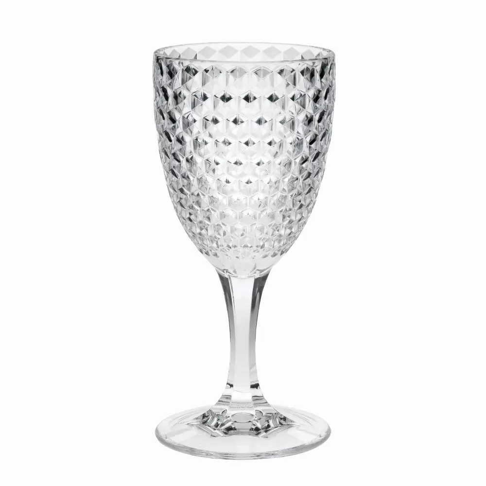 Diamond Cut Plastic Wine Glasses place 4)