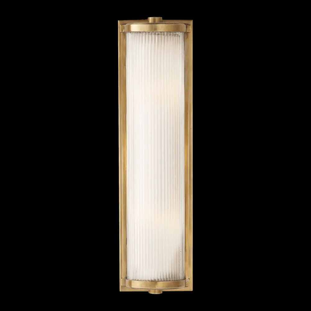 Dresser Long Glass Rod Light - Antique Warm alloy Frosted Glass Liner