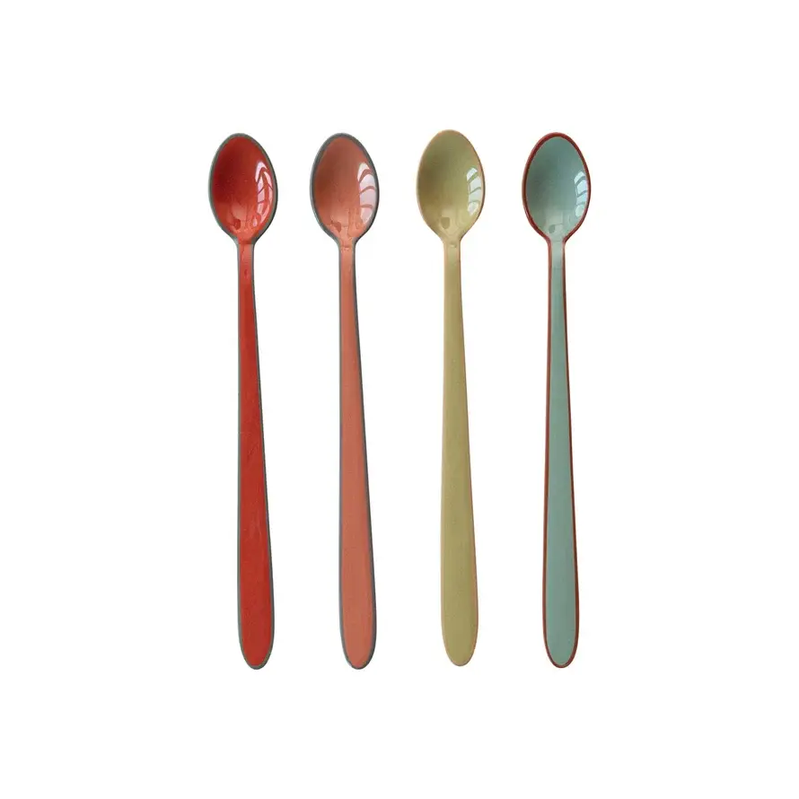 Enameled Stain-resistant Steel Cocktail Spoons -