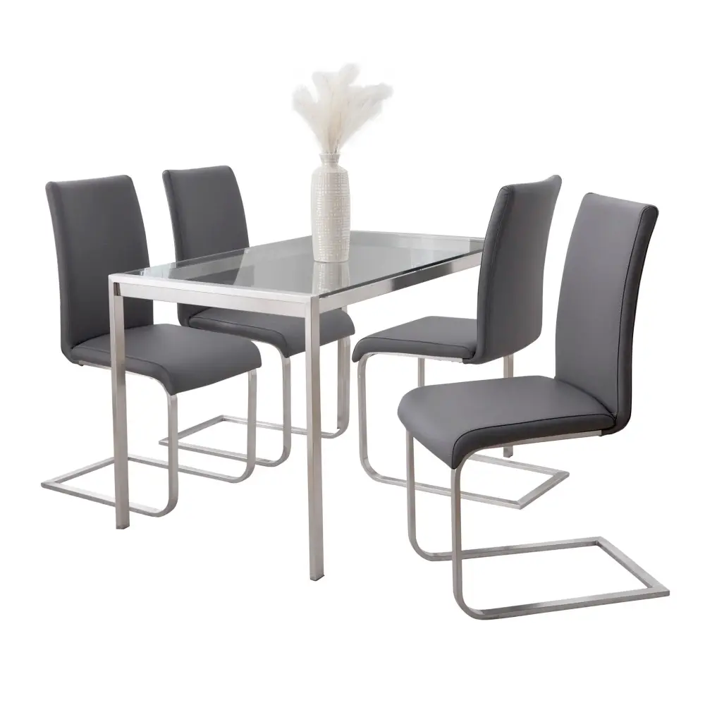 Fuji Foster - Contemporary Dining Adjust l, Glass 5 Piece