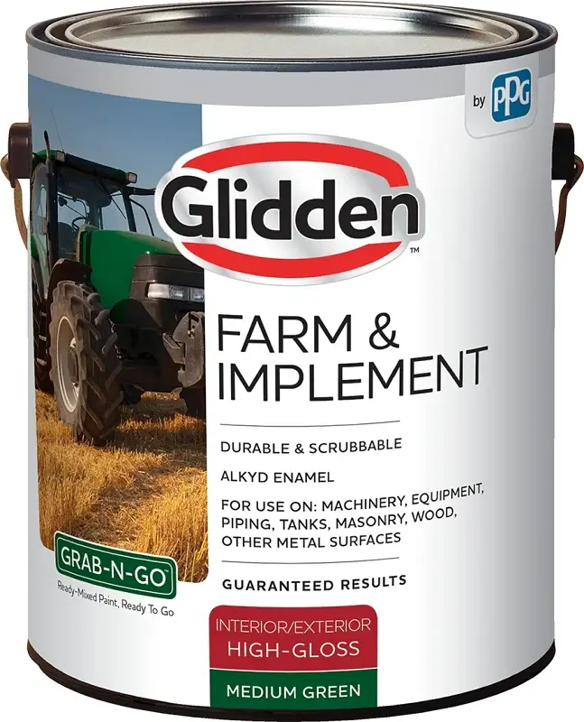 Glidden GLFIIE50GR-01 Exterior Paint, High-Gloss, Medium Sage, 1 gal