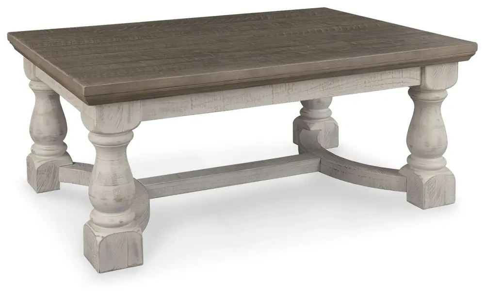 Havalance - Rectangular Cocktail Table - Gray / Snow