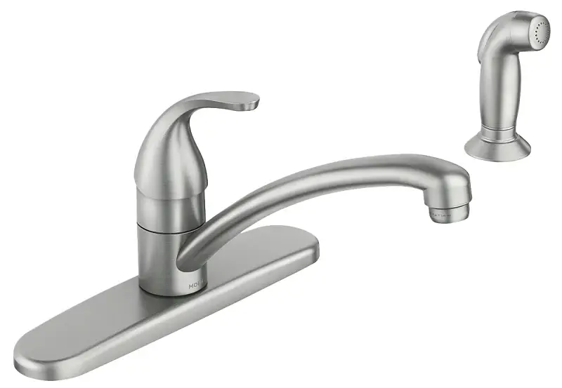 Moen Adler 87604SRS Kitchen Faucet, 1.5 gpm, 4 -Faucet Hole, Spot Resistant Stain-resistant, Sink Deck Mounting, Lever Handle