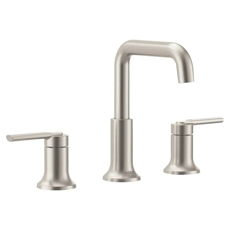 Moen Zyla Series 84142SRN Bathroom Faucet, 1.2 gpm, 2-Handle, 3-Faucet Hole, Metal/Plastic/Stainless Alloy