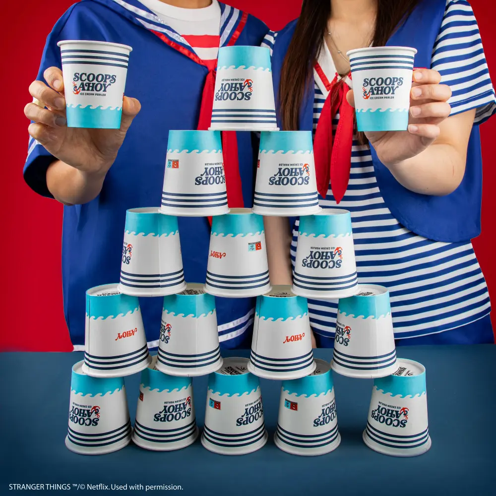 Place 24 Scoops Ahoy Paper Cups
