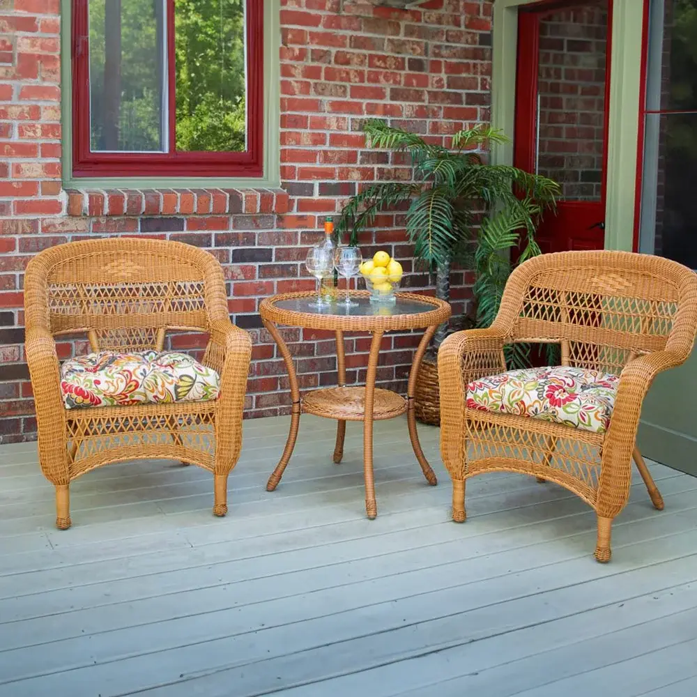Portside 3pc Outdoor Wicker Bistro Place