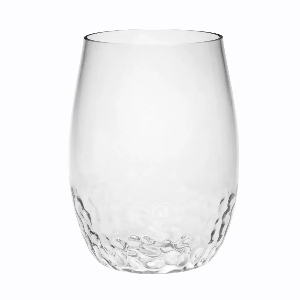 Tritan Hammer - Leadingware Plastic Wine Glasses place 4), Unbreakable 15Oz - Clear