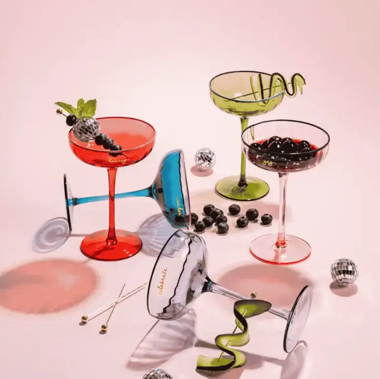 Two Tone Coupe Glass