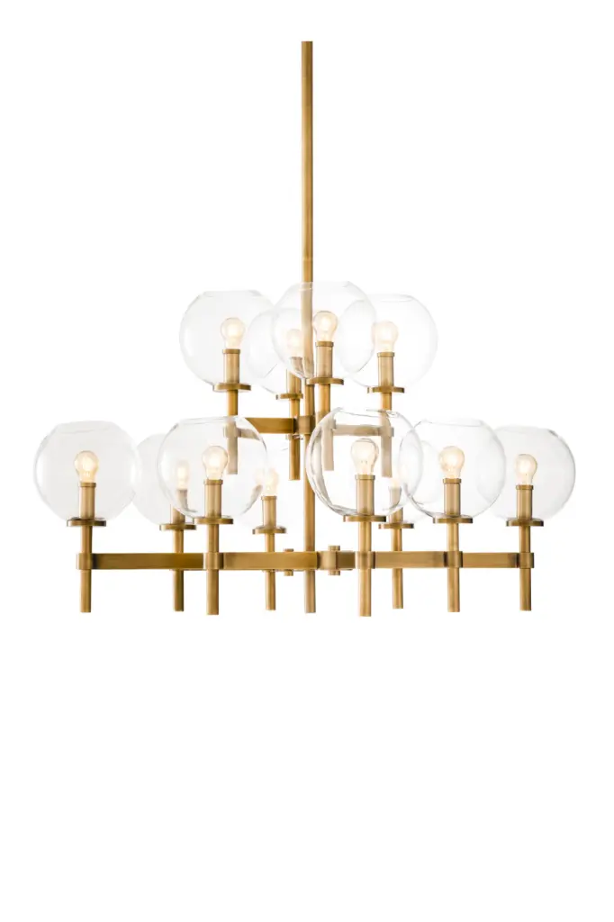 Eichholtz Jade L Brass Globe Chandelier