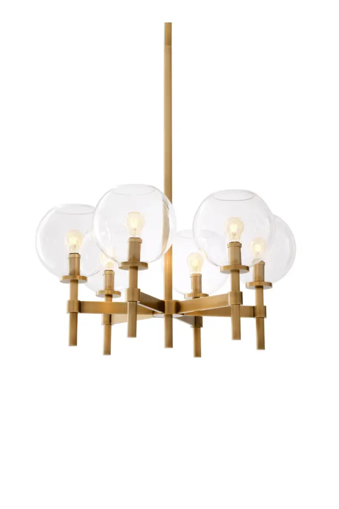 Eichholtz Jade S Brass Globe Chandelier