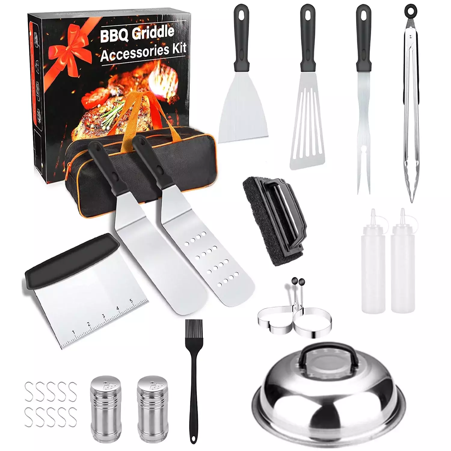 TKNIC BBQ Grilling Tool Kit 18 Pcs Blackstone Griddle Accessories