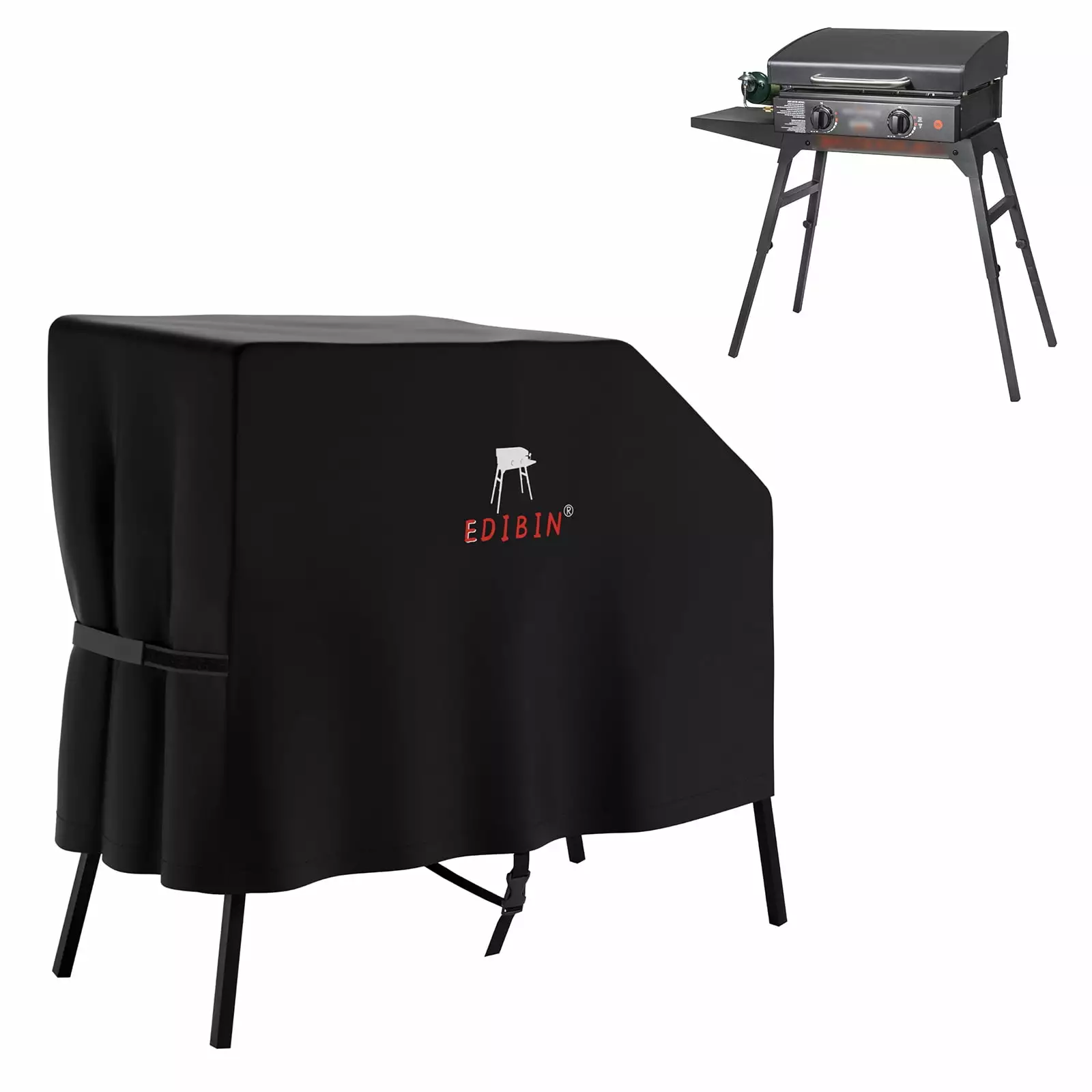 EDIBIN 22 Griddle Cover Fits Blackstone 22 inch 17 inch Griddle Hood and Stand 600D Heavy Duty Weather