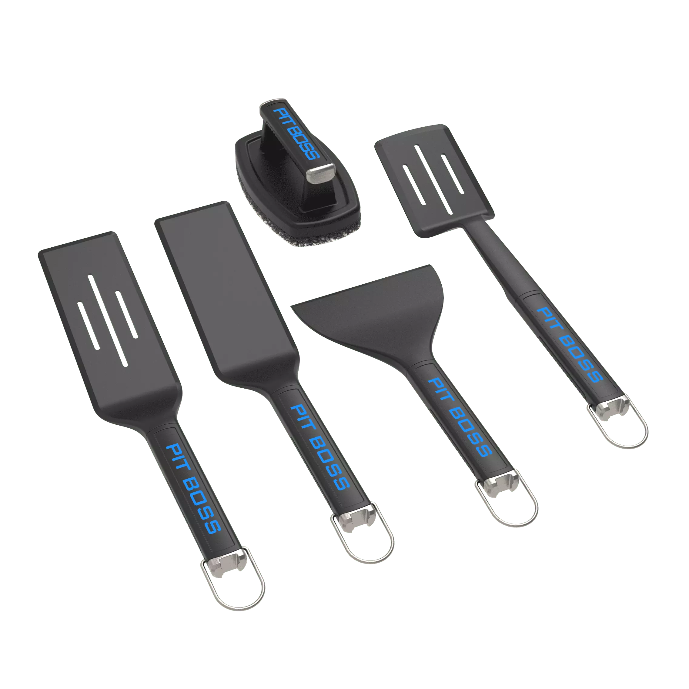 Pit Boss Ultimate Griddle 5 Piece Tool Kit Spatulas Scraper and Brush Flat Top Grills