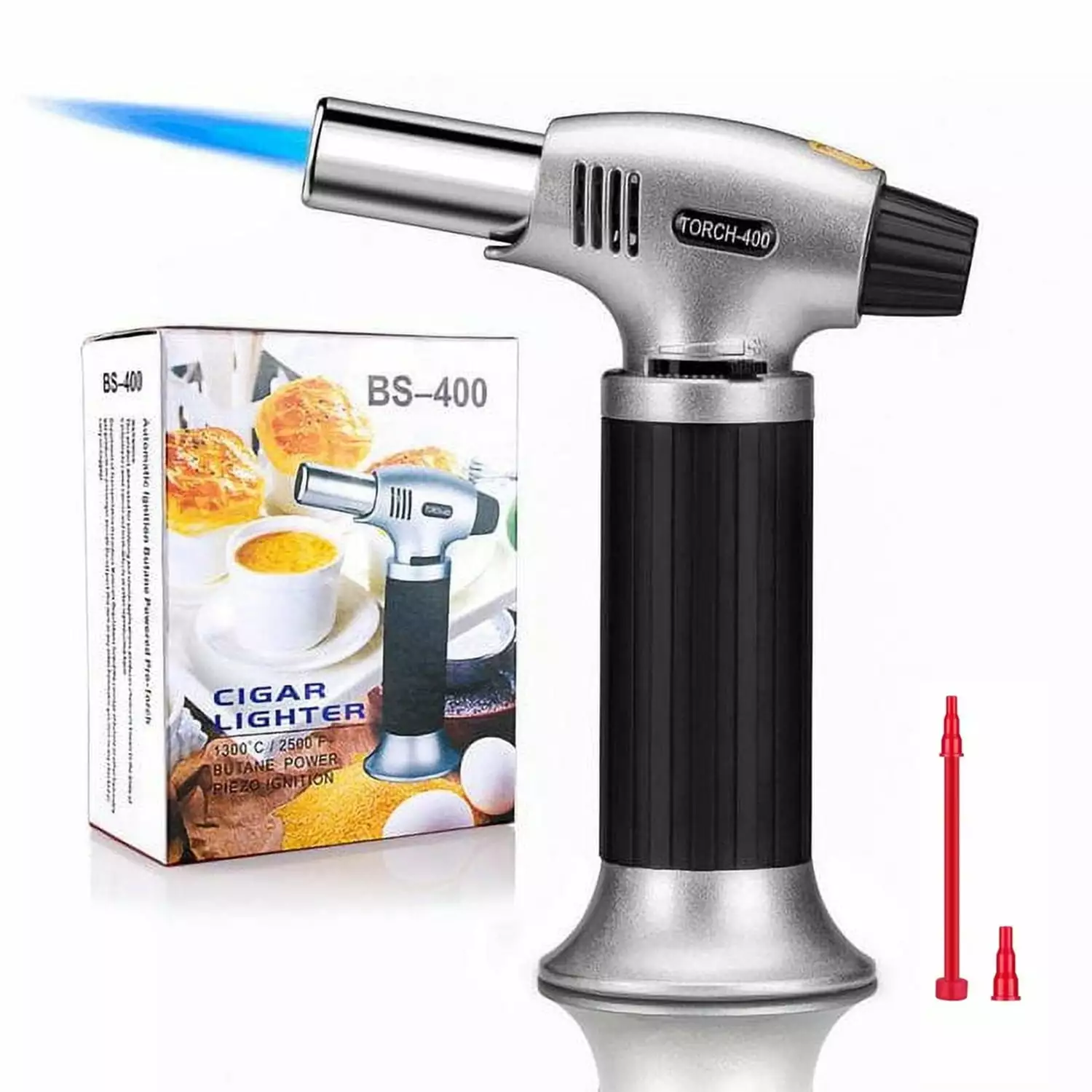 Refillable Cigar Butane Torch Lighter Culinary Cooking and Food Scorching