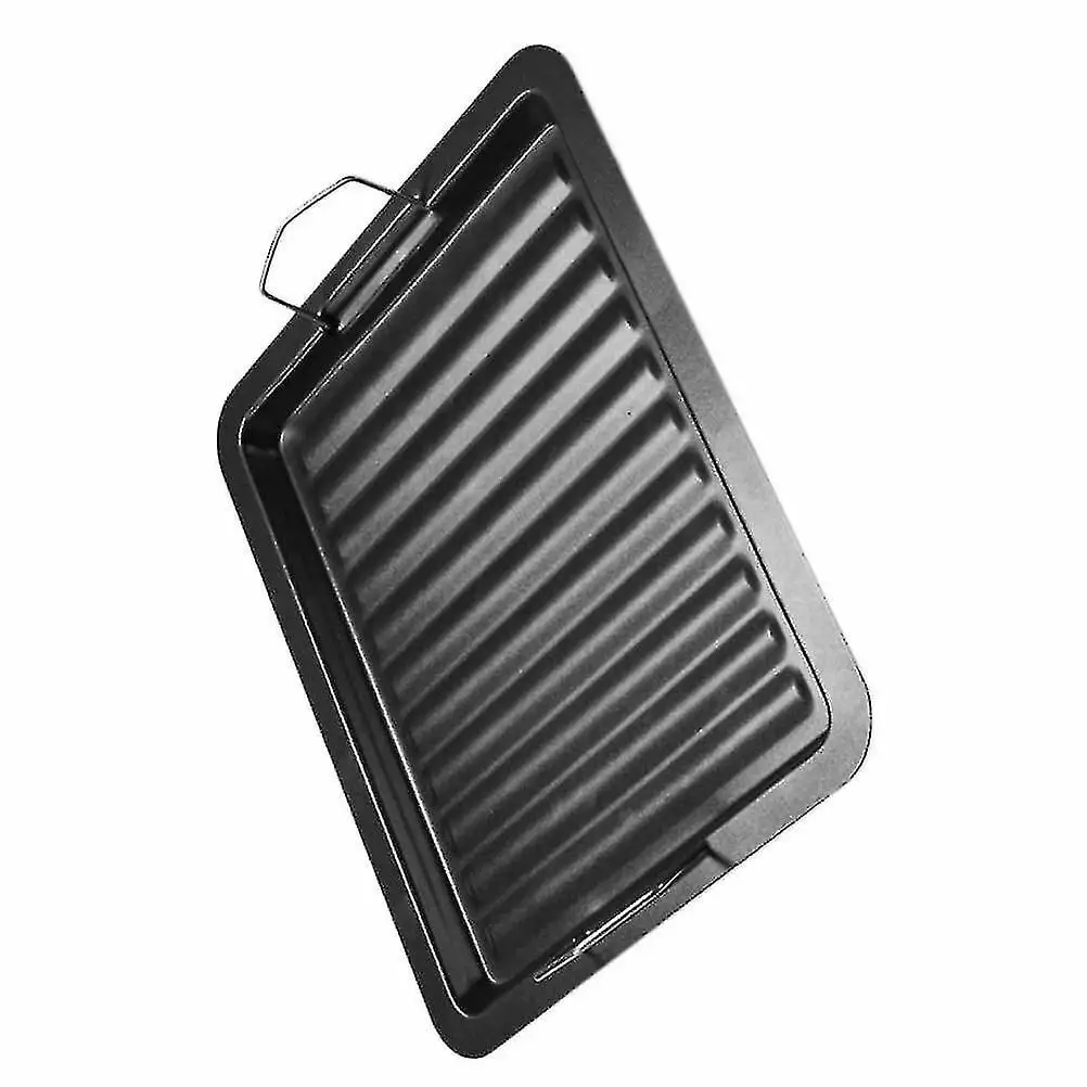 ZHXNE Non-Stick Iron Plate Grill Tool Outdoor Charcoal BBQ - Black Frying Pan Grill Plate
