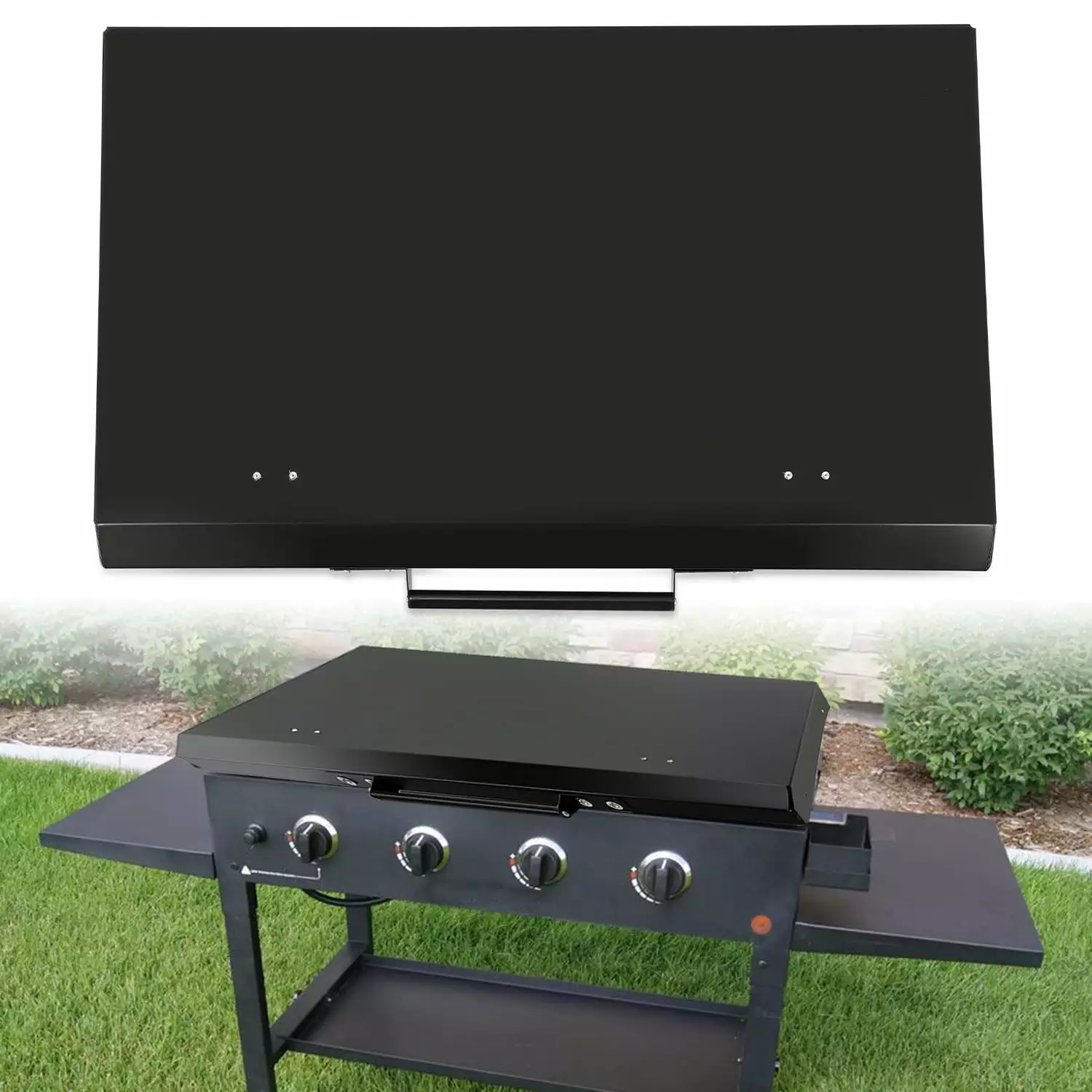 HECASA Griddle Grill Cover Lid 36 Blackstone Members Camp Chef FTG600 Guard Storage Hood Black Waterproof Aluminum Handing...