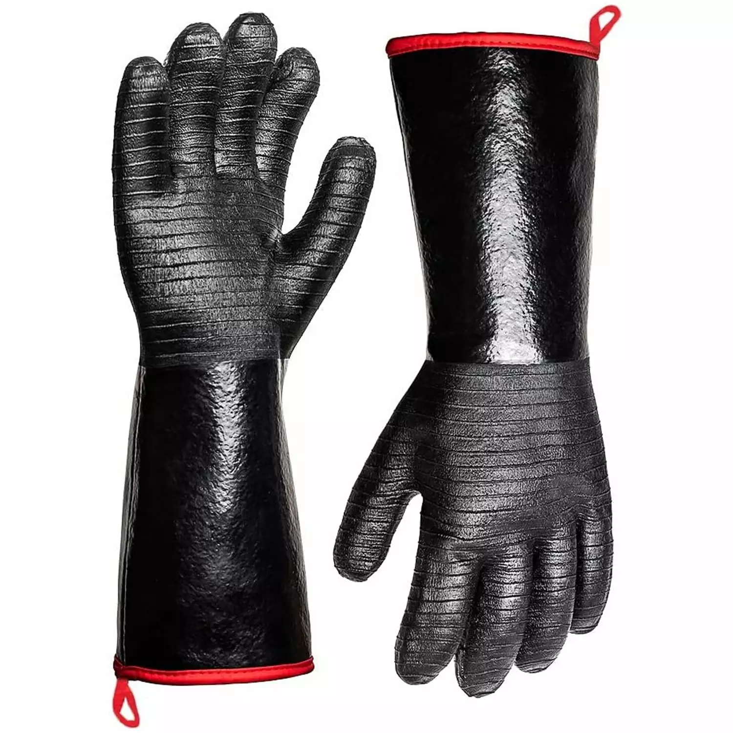 Nrnio BBQ Gloves 932°F Thicken Heat Resistant Gloves 14 Inch Waterproof Grilling Gloves Turkey Fryer Smoker