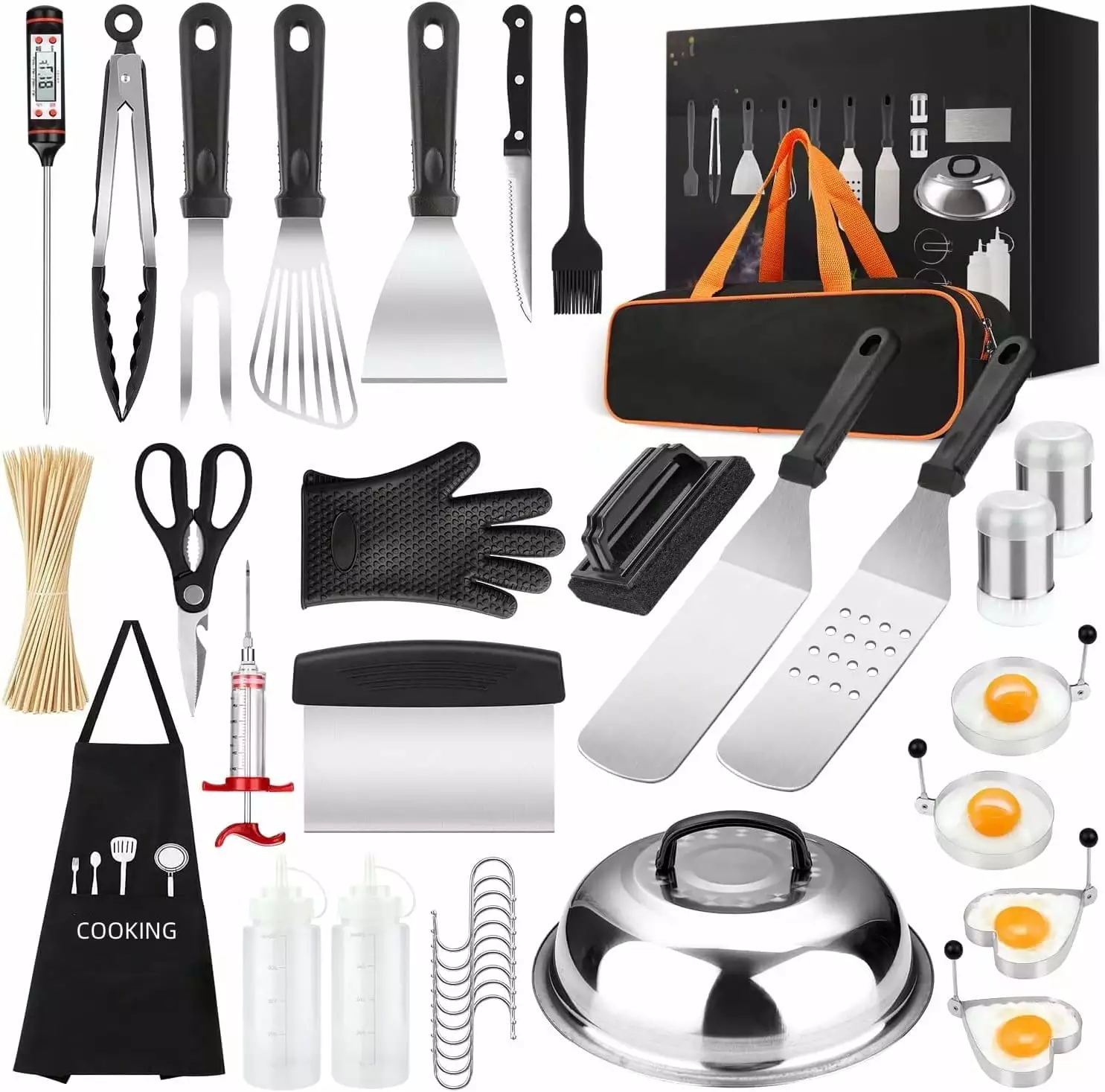 37 Pcs Griddle Grill Tools Set Blackstone and Camp Chef - Professional BBQ Spatula Set