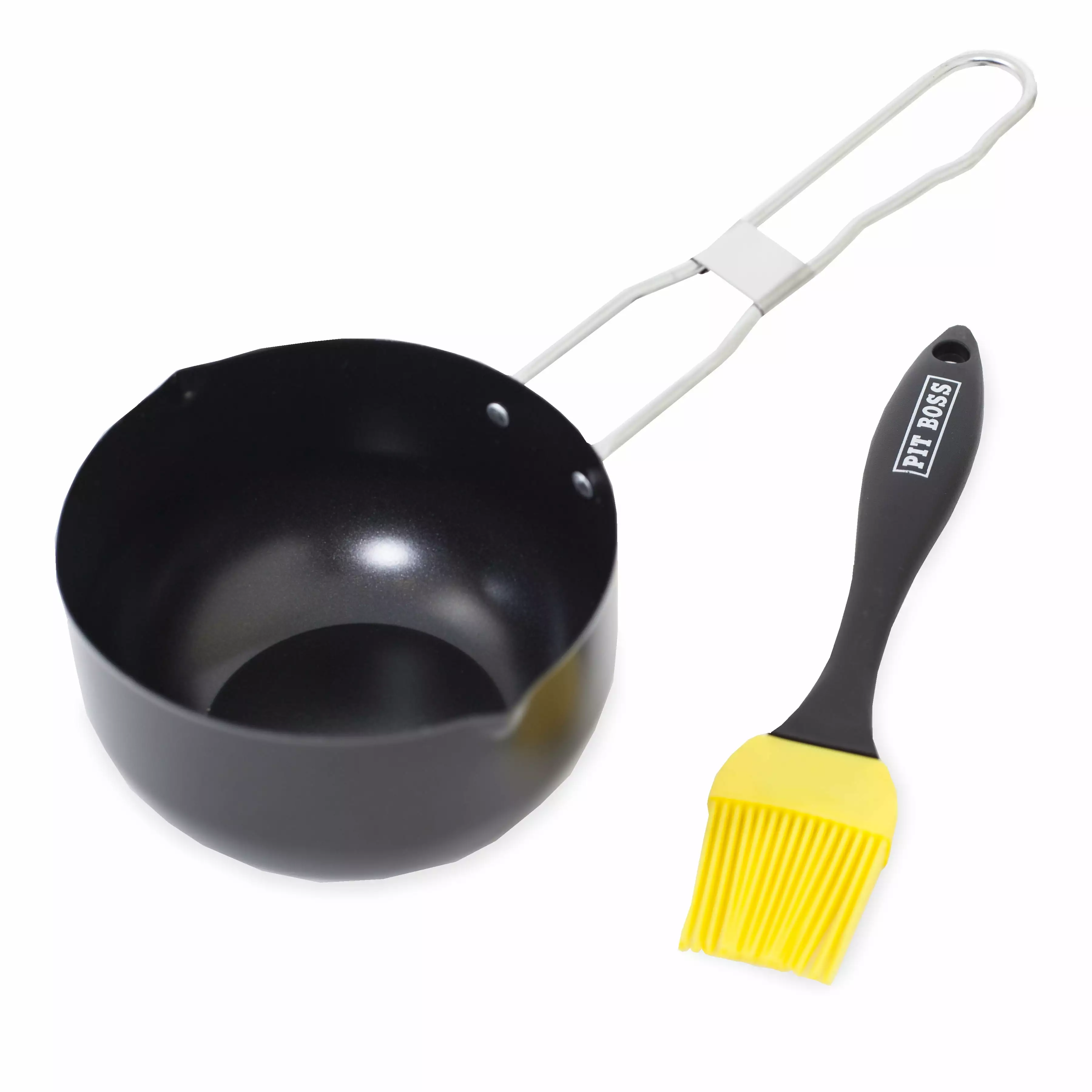 Pit Boss Non-Stick BBQ Grilling Sauce Pan Silicone Basting Brush Outdoor Cooking