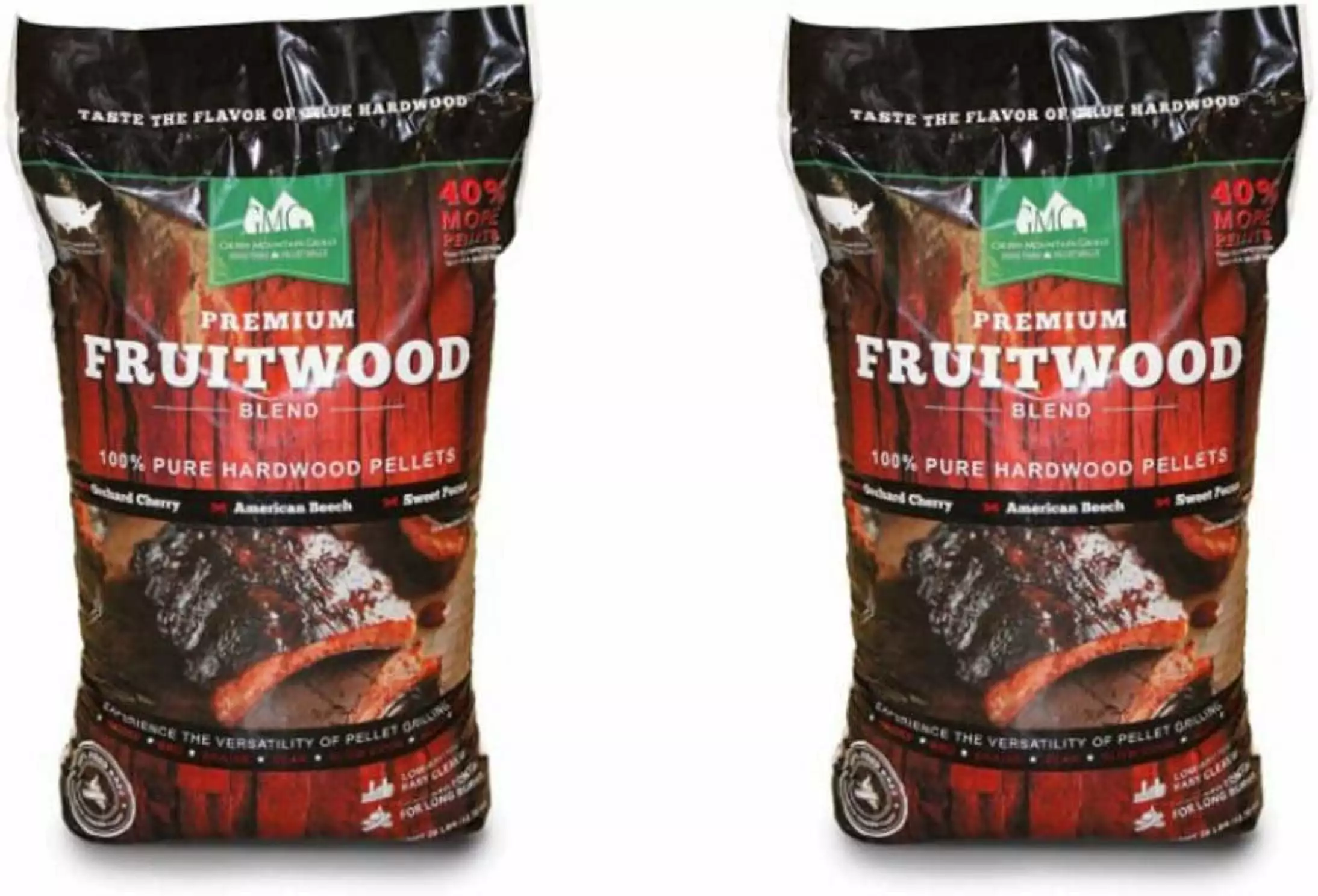 Luxury Fruitwood Pure Hardwood Grilling Pellets - 2 Pack Smokers and Grills