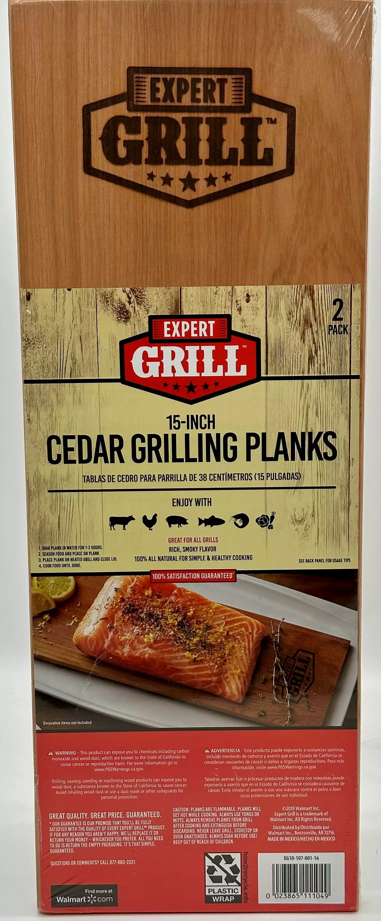 Expert Grill 15 inch Cedar Grilling Planks 2 Pack