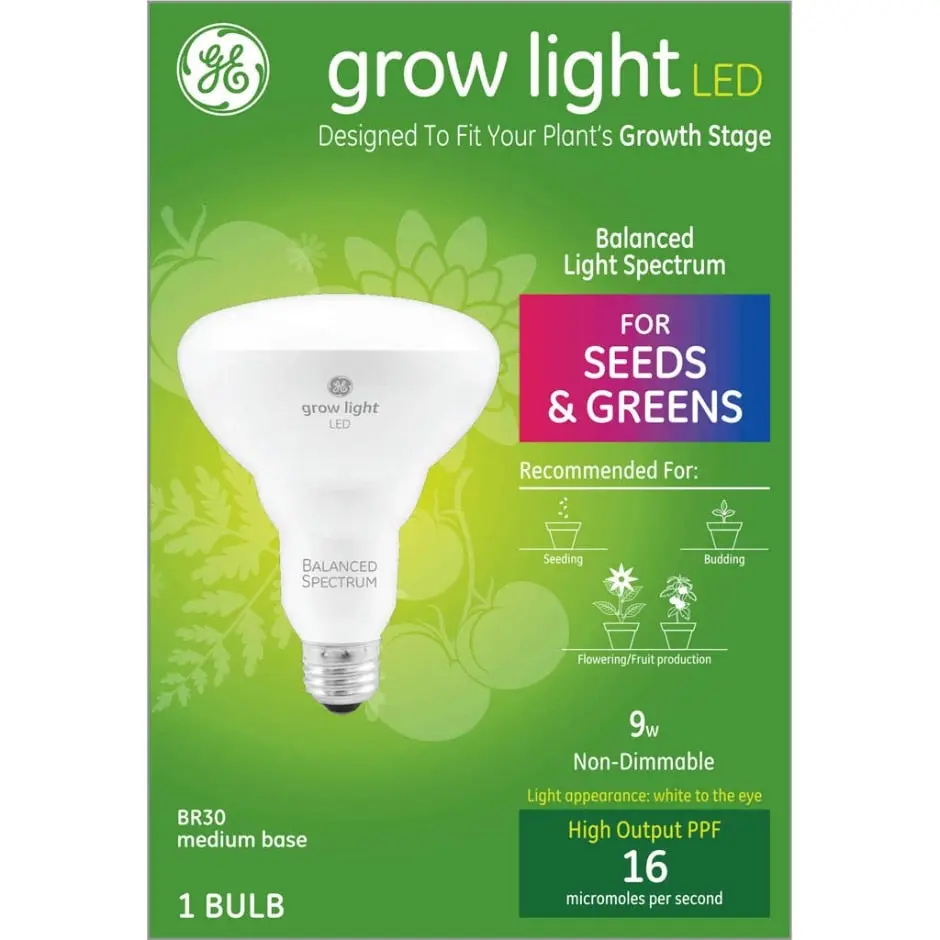GE Grow Light LED Bulb Seed & Greens Indoor Plant Growth GE Lighting